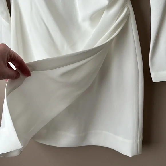 NWT A.L.C white Jane long sleeve dress sz 2 - Picture 8 of 13